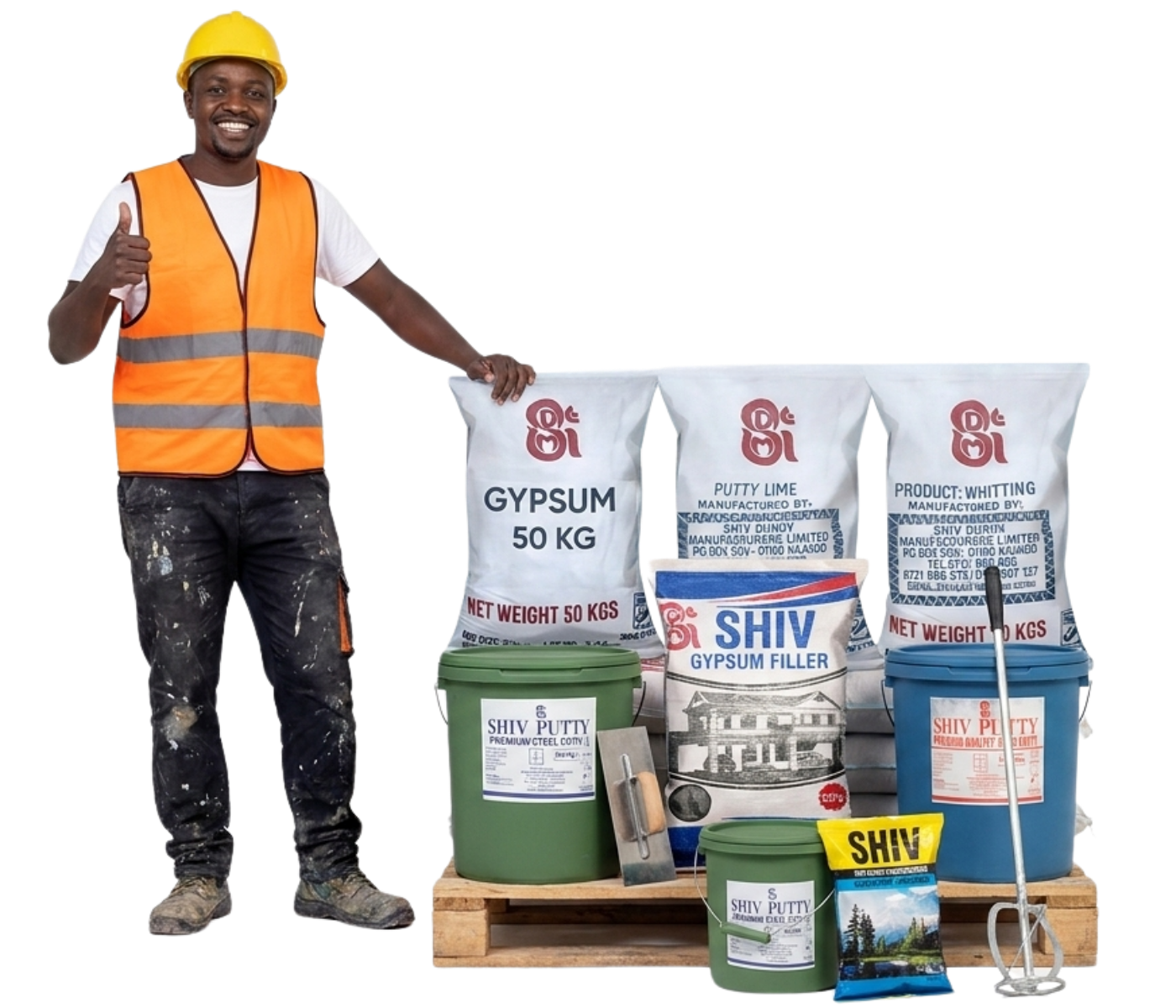 Shiv Lime construction products — gypsum, wall putty, whiting and filler